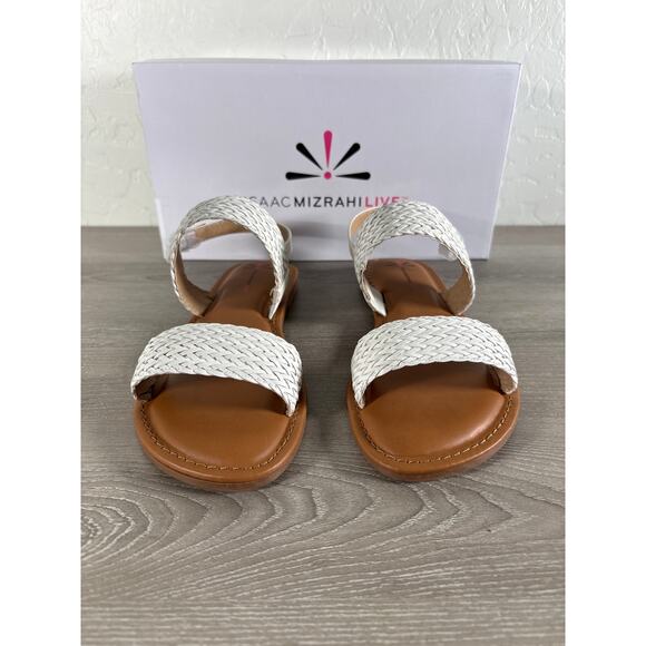 Issac Mizrah Live  Rosalyn Women’s White Brown Sandals Size 7.5- NIB - Picture 3 of 8